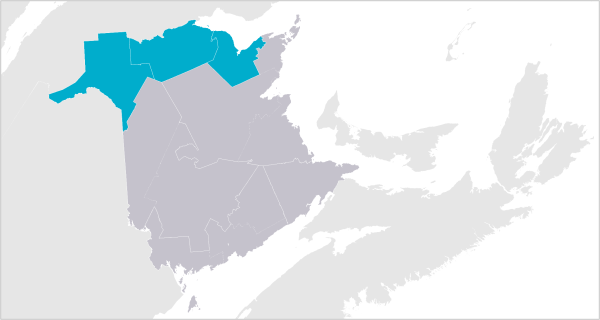 Northwest and Restigouche-Chaleur